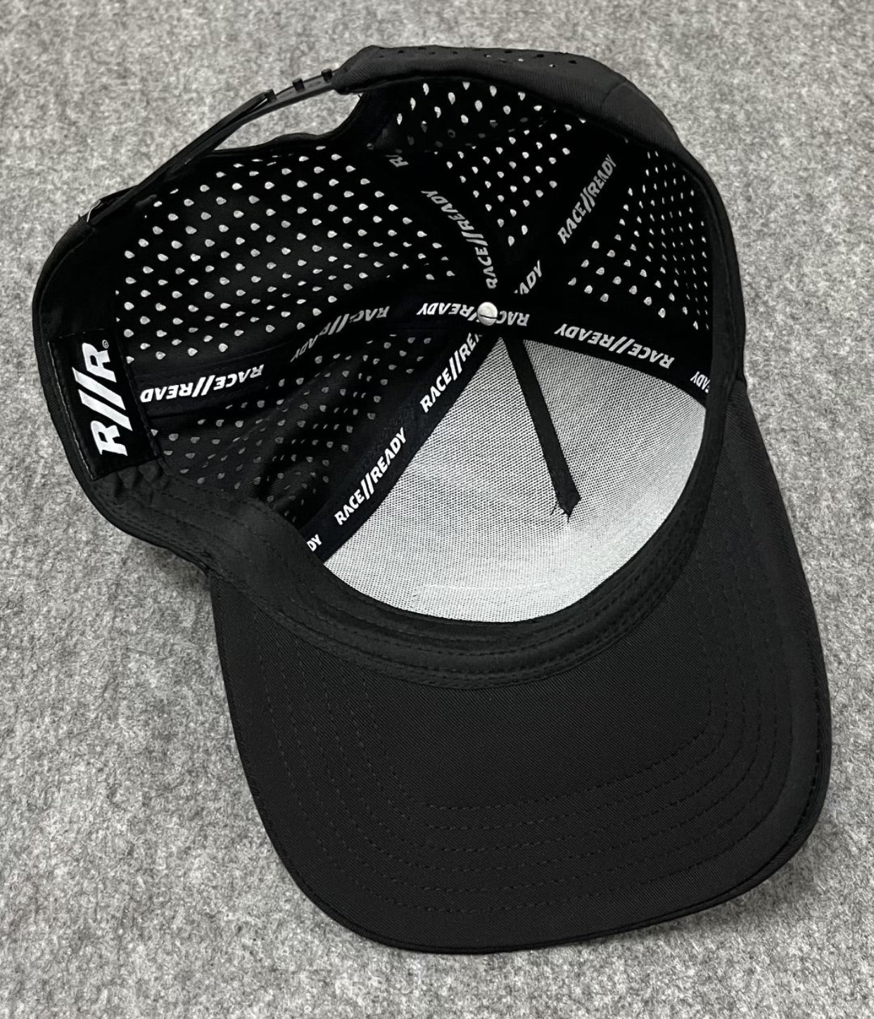 RACE // READY Black Curved Bill Hat