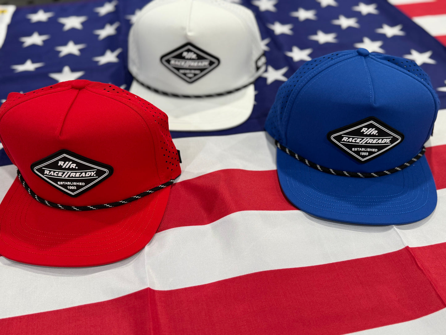 RACE // READY Red Flat Bill Hat