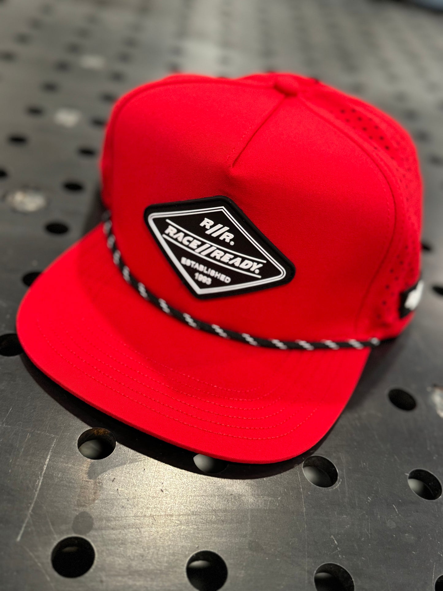 RACE // READY Red Flat Bill Hat