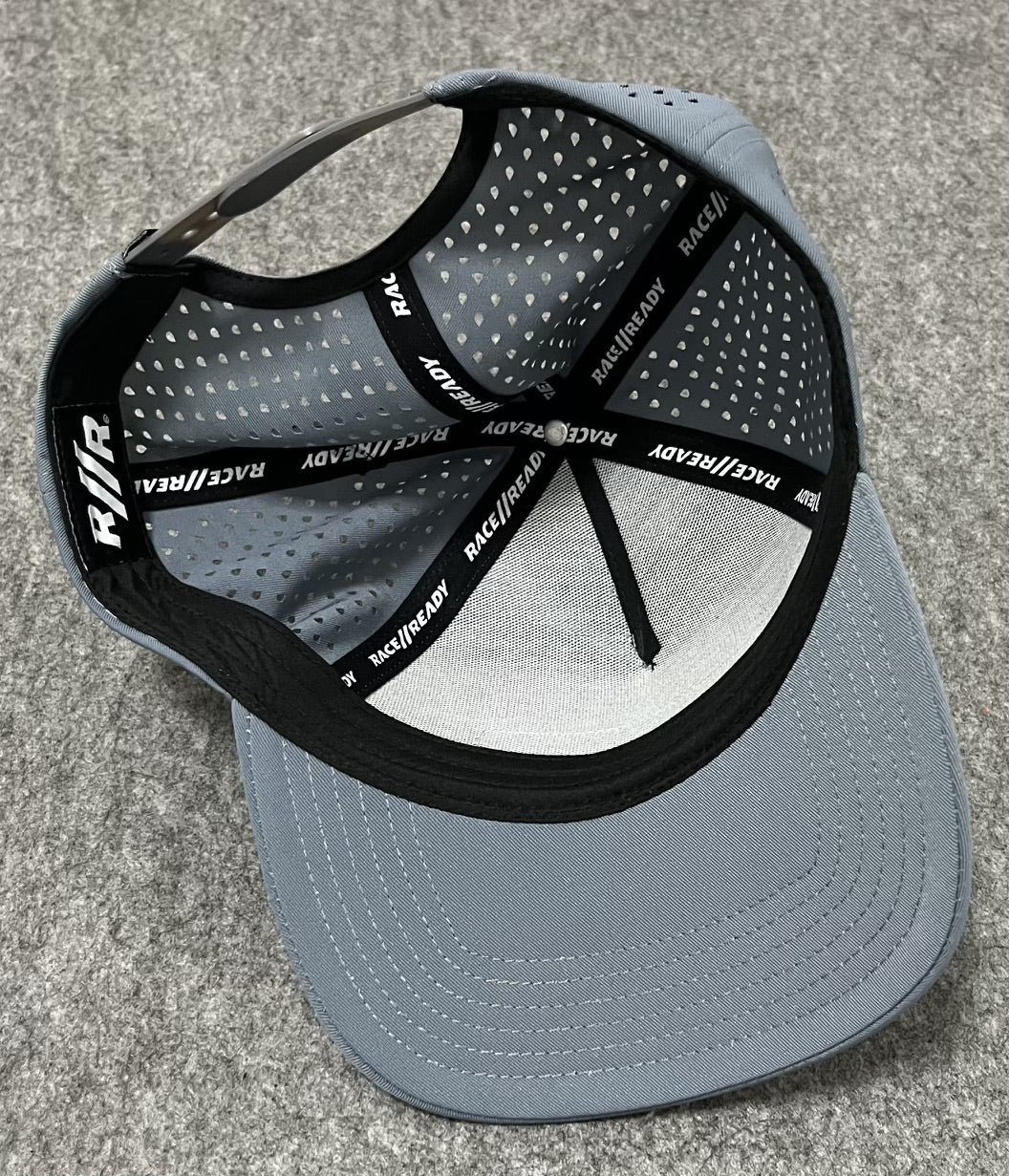RACE // READY Gray Curved Bill Hat