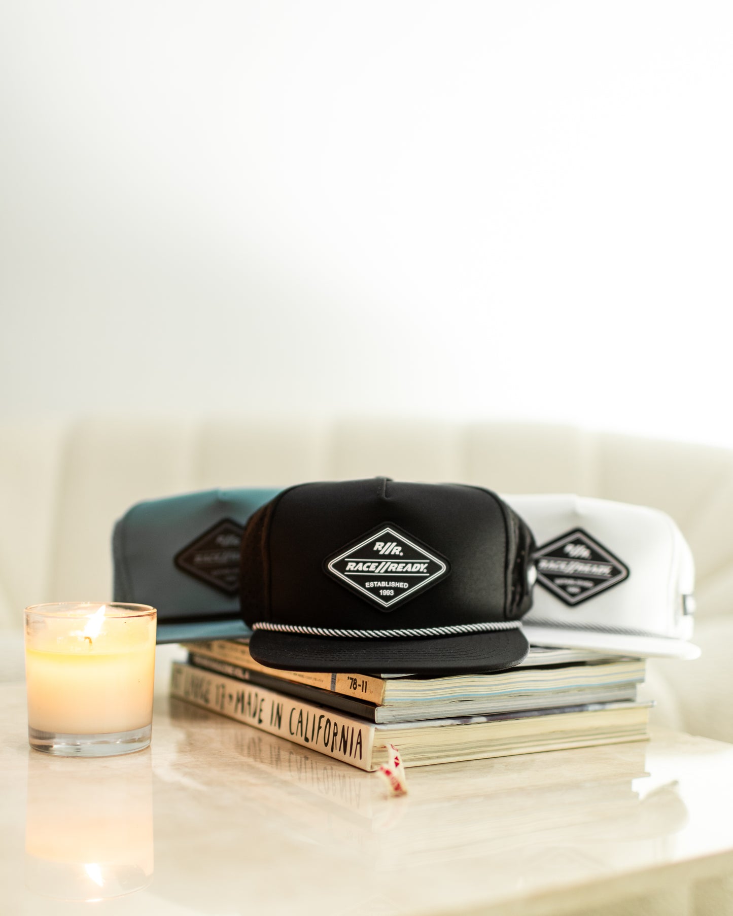 RACE // READY Black Flat Bill Hat