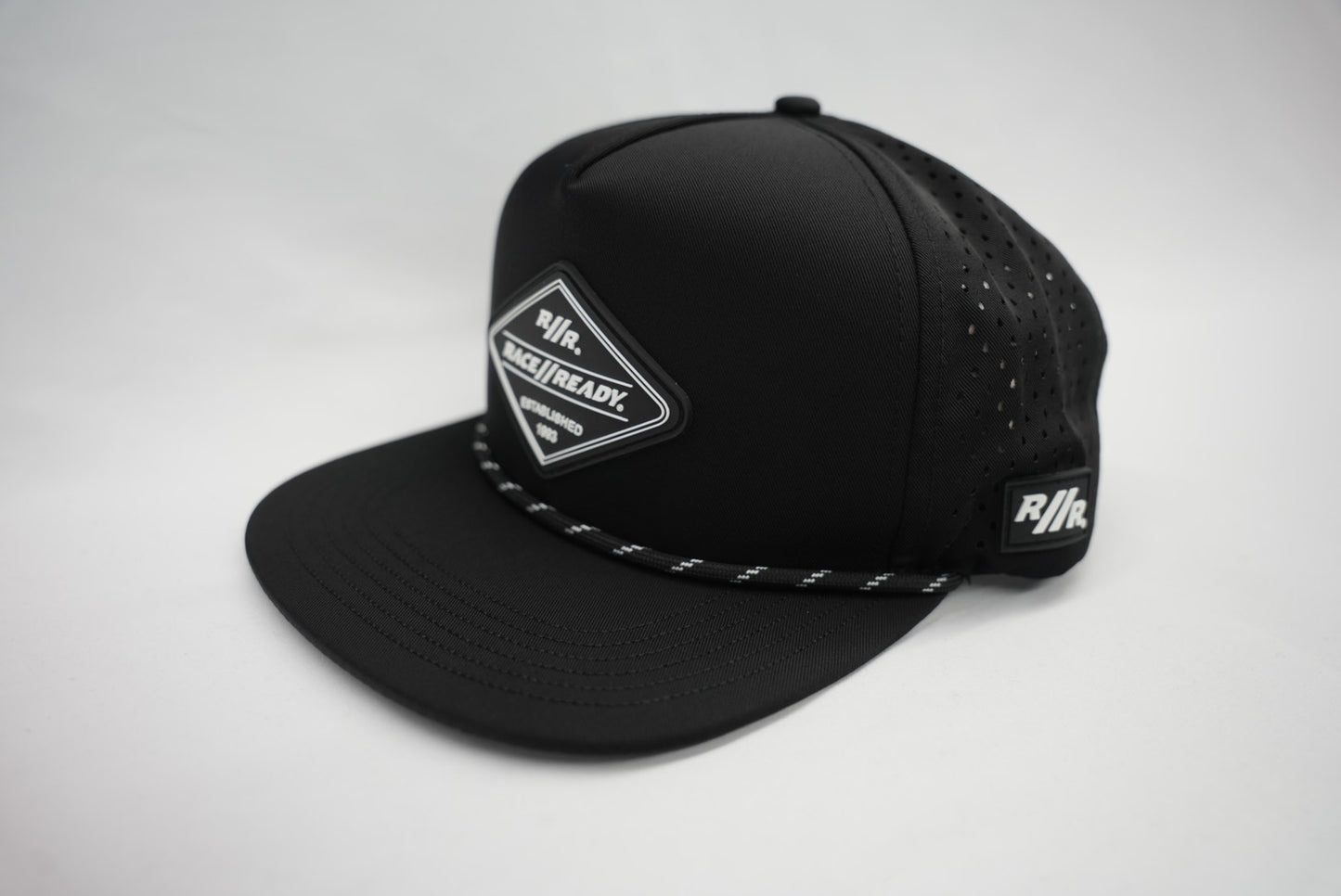 RACE // READY Black Flat Bill Hat