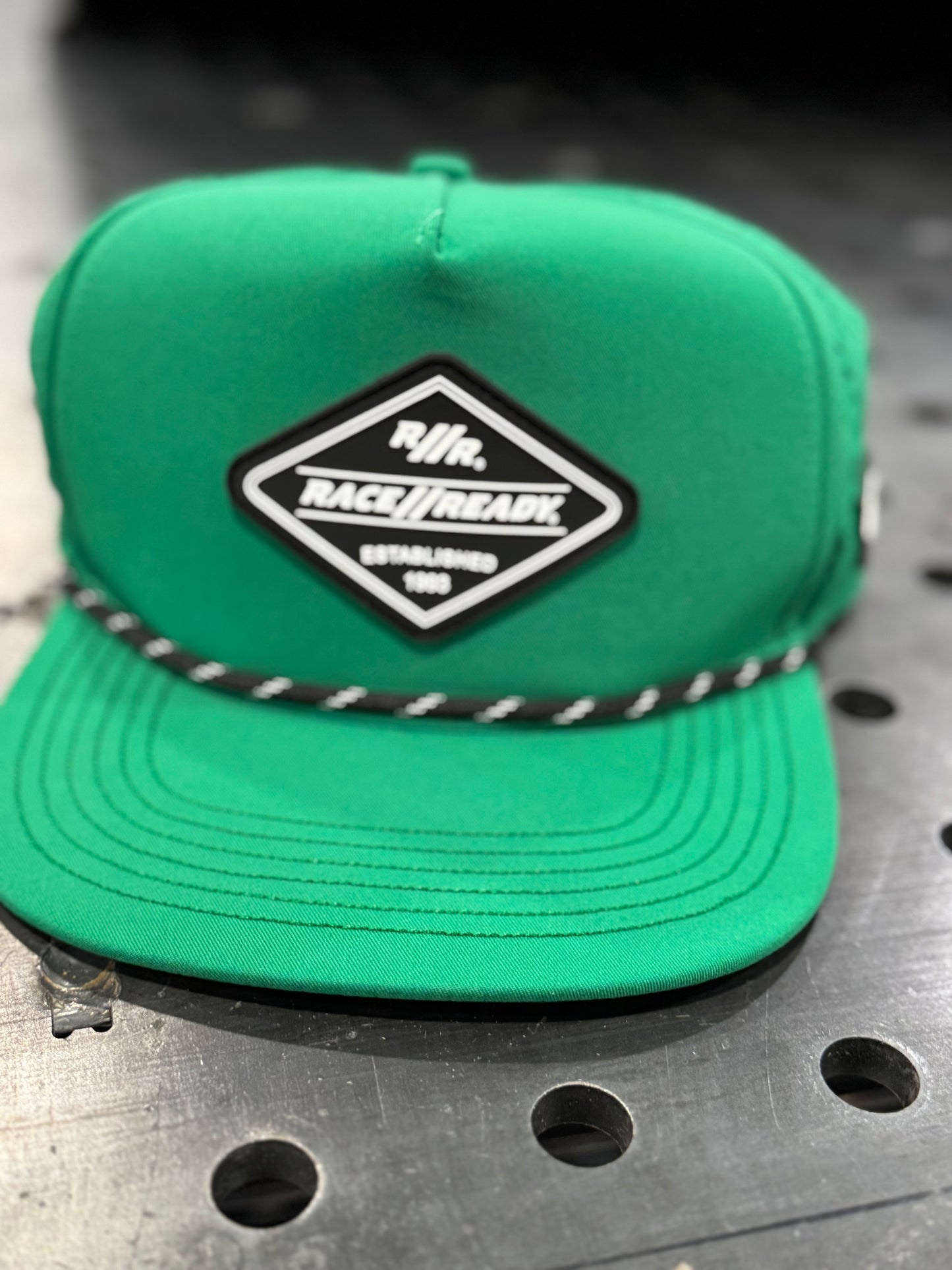 RACE // READY Green Flat Bill Hat