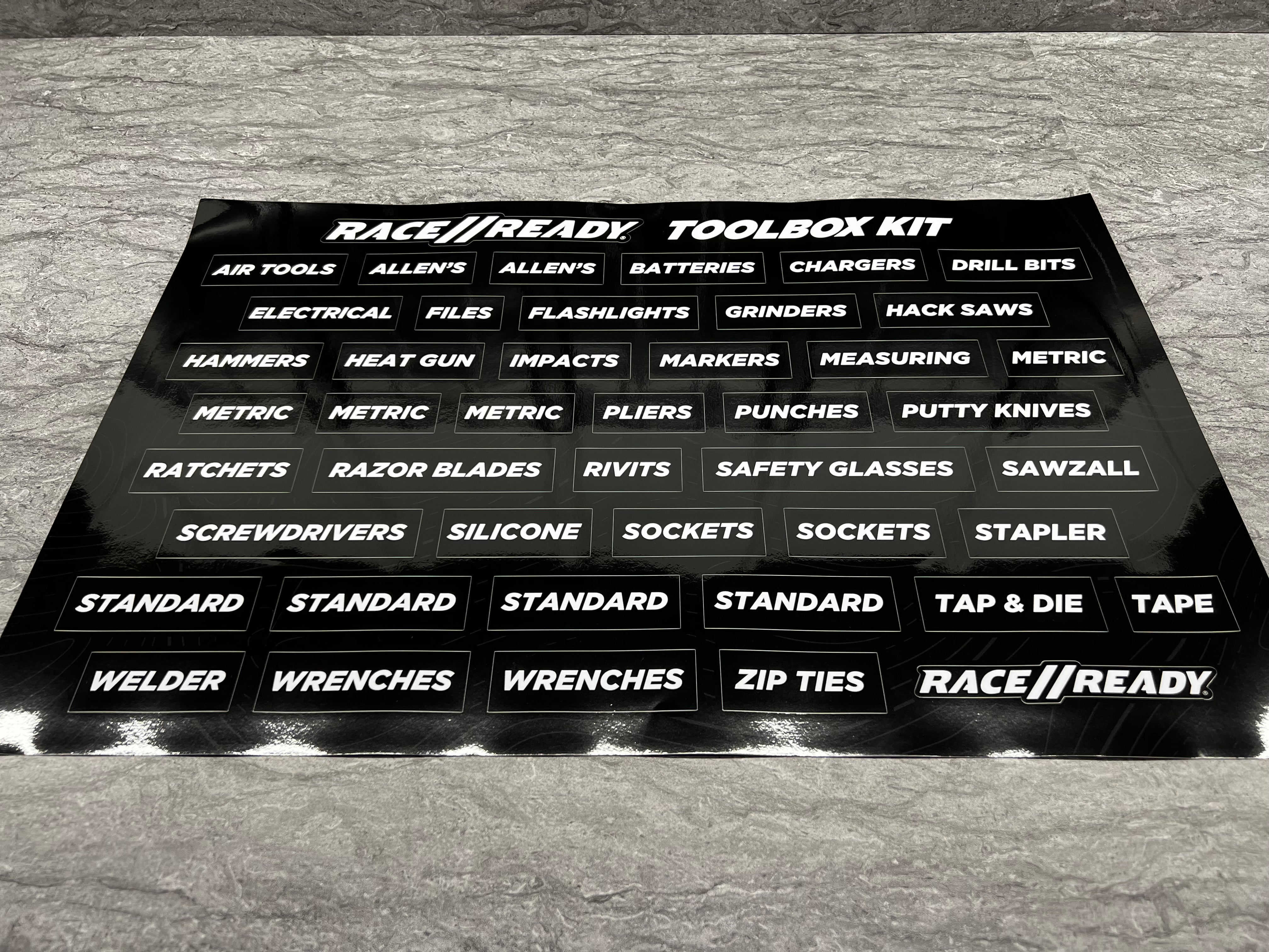 Toolbox Labeling Kit – Race // Ready
