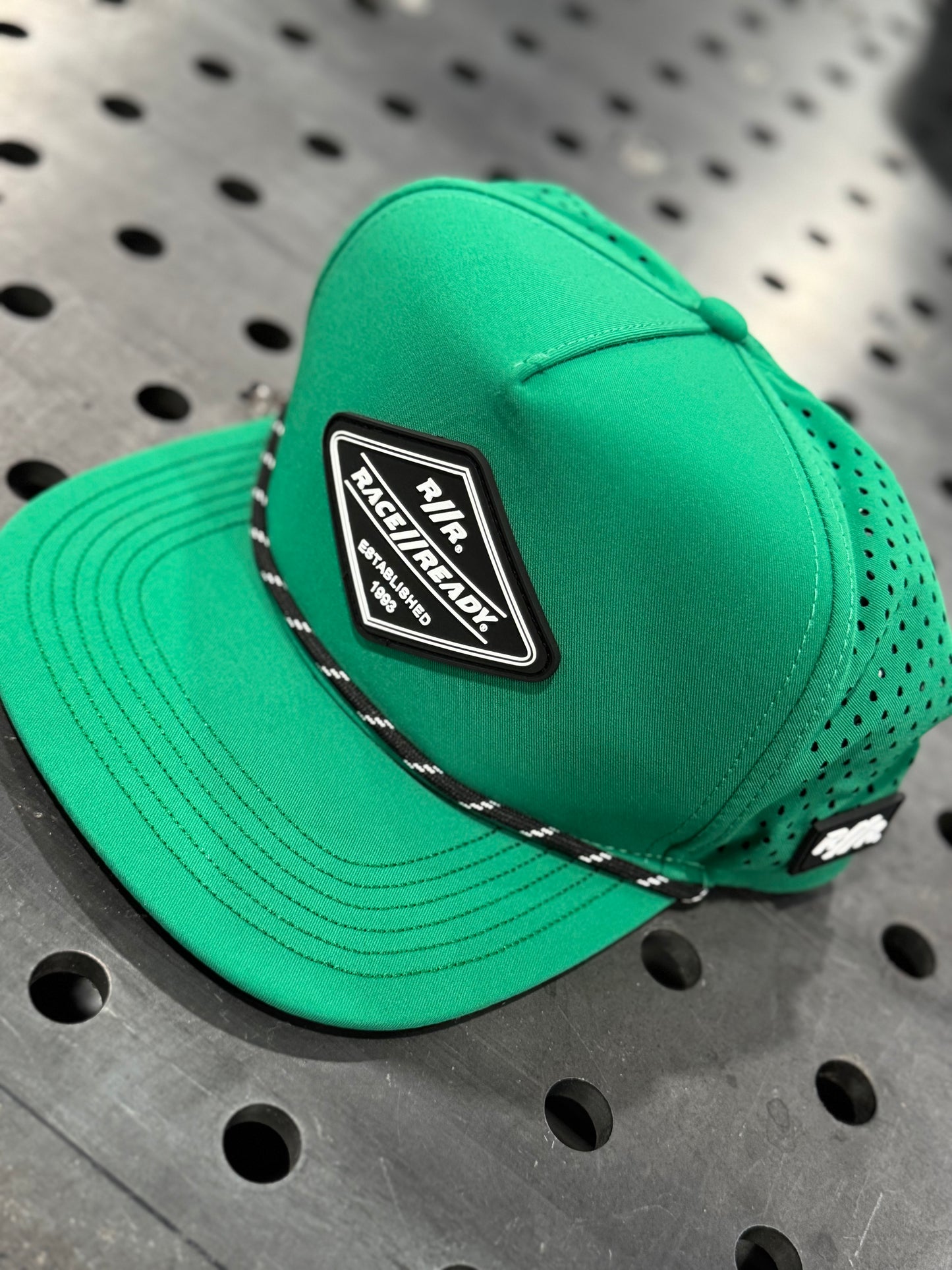 RACE // READY Green Flat Bill Hat