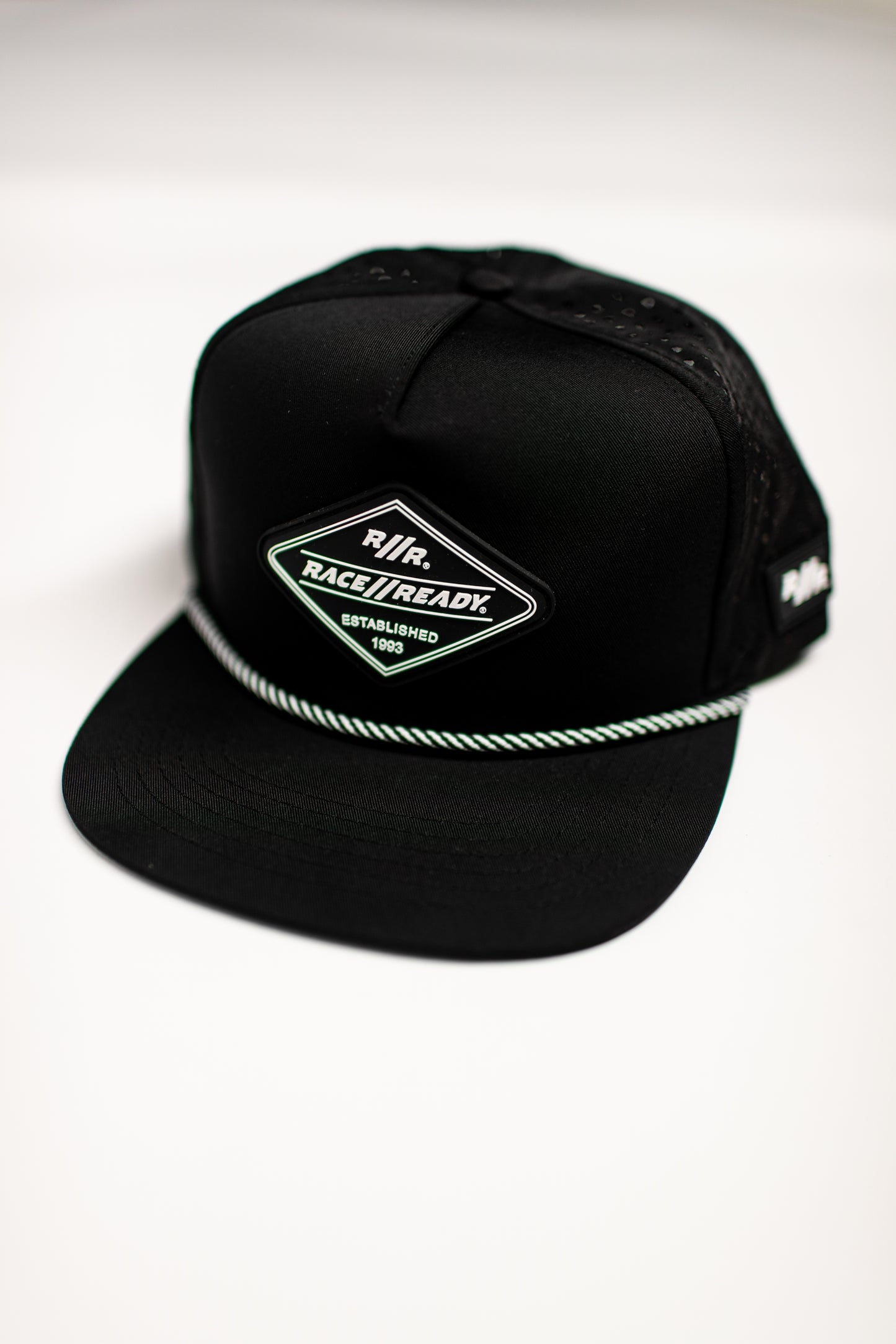 RACE // READY Black Flat Bill Hat