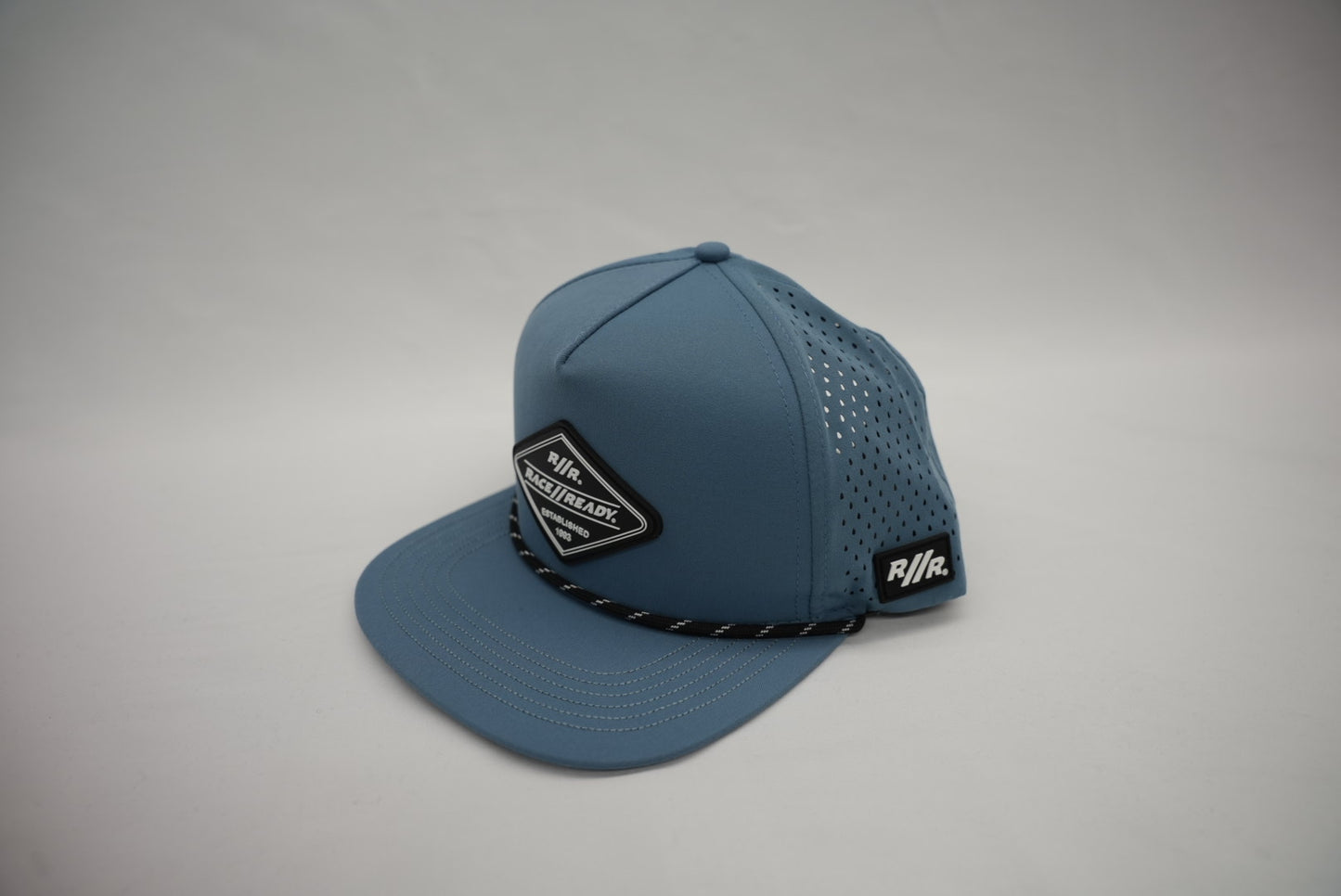 RACE // READY Blue-Gray Flat Bill Hat