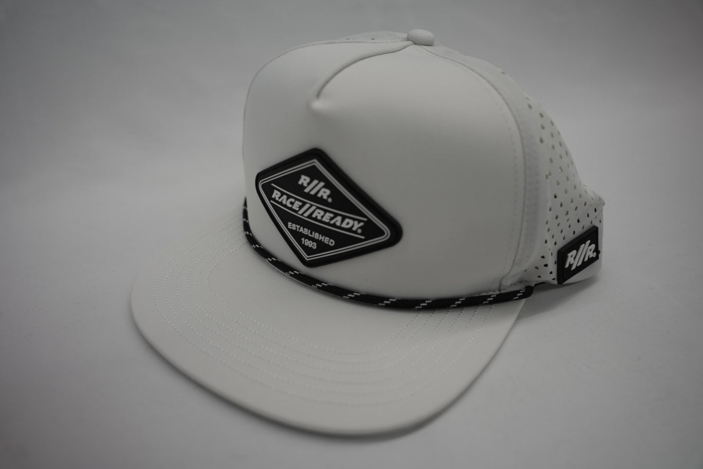 RACE // READY White Flat Bill Hat